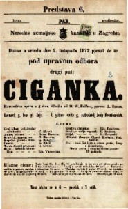 Ciganka : romantična opera u 3 čina / glasba od M. W. Balfe-a