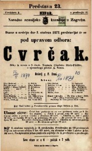 Cvrčak : slika iz života u 5 činah / napisala Charlotta Birch-Pfeiffer