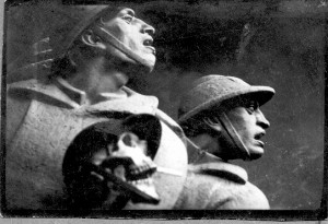 Detalj figuralne grupe Spomenika palim Šumadincima - tijek izrade