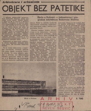 Objekt bez patetike : Vjesnik