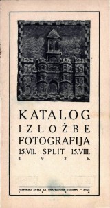 Katalog izložbe fotografija - 15.VII. Split 15.VIII. 1926.