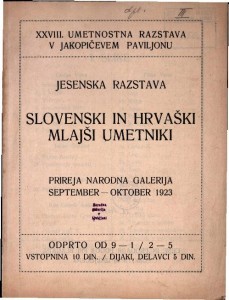 XXVIII. umetnostna razstava v Jakopičevem paviljonu - Slovenski in hrvaški mlajši umetniki