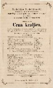 Crna kraljica : izvorna čarobna igra s pjevanjem u 2 razdjela i 1 predigrom