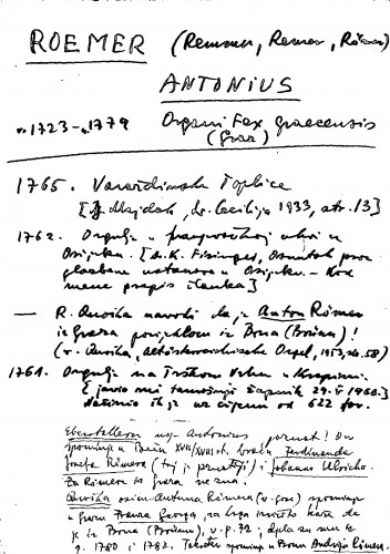 Roemer (Remmer, Remer, Römer) Antonius : Organifex Gracensis (Graz)