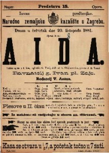Aida : velika opera u 4 čina / uglasbio G. Verdi