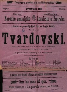 Tvardovski : Velika opera u 5 činah / Glasba od Ivana pl. Zajca