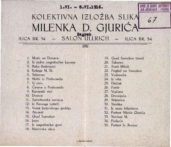 Kolektivna izložba slika Milenka D. Gjurića