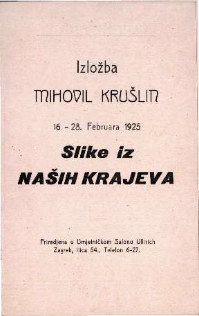 Izložba Mihovil Krušlin - Slike iz naših krajeva
