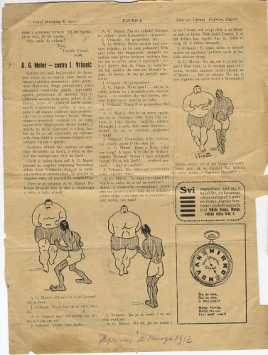 A. G. Matoš -- contra J. Vrbanić