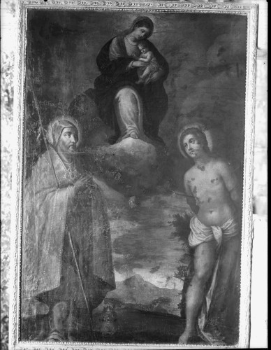 Samostan svetog Frane na Obali (Split) : Bogorodica s Djetetom, svetim Fabijanom i svetim Sebastijanom, ulje na platnu, 17. st. (?)