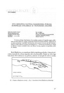 Dva međašna natpisa namjesnika Publija Kornelija Dolabele iz Trogirske zagore / Ivo Babić