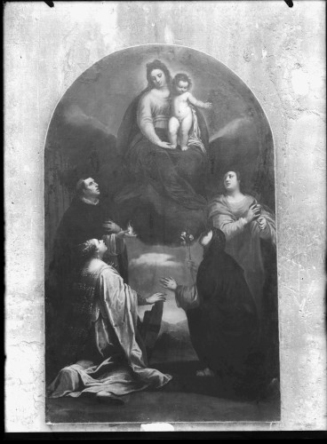 Crkva svetog Dominika (Šibenik) : Bogorodica s Djetetom, sv. Katarinom Aleksandrijskom, sv. Katarinom Sijenskom, sv. Marijom Magdalenom i sv. Vinkom Fererskim, 17. st. (Filippo Zaniberti)