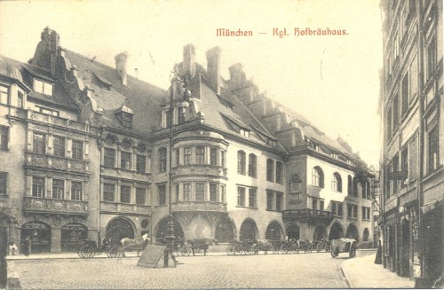 Razglednica iz Munchena poslana Antunu Ullrichu od slikara Lj. Babića, I. Benkovića i M. Krušlina, , 18.1.1912.
