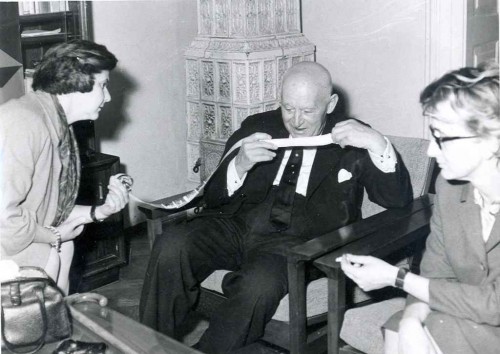 Vesna Barbić, Daniel-Henri Kahnweiler i Maja Burić u Galeriji suvremene umjetnosti u Zagrebu