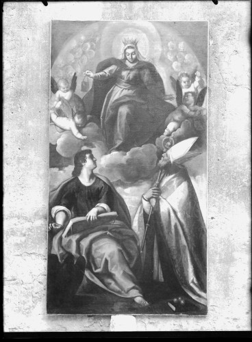 Crkva svetog Dominika (Šibenik) : Bogorodica sa svetim Ivanom Evanđelistom i svetim Nikolom (Jacopo Palma Ml.)