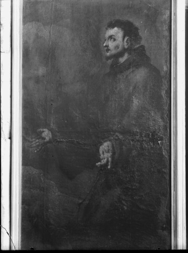 Samostan svetog Frane na Obali (Split) : Sveti Franjo Asiški, ulje na platnu, prva pol. 17. st. (Matej Ponzoni Pončun (?))