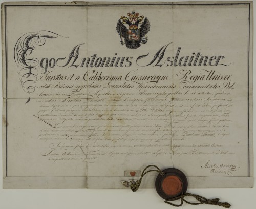 Tirocinijska diploma Pavla Panca st.