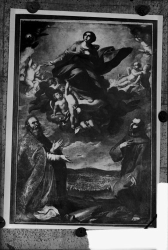 Muzej samostana svetog Dominika (Dubrovnik) : Bogorodica sa svetim Vlahom i svetim Franjom Asiškim, 17. st. (Antonio de Bellis)