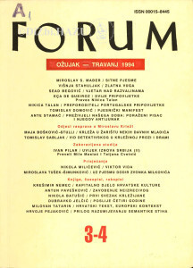 God. 33(1994), knj. 66, br. 3-4 (ožujak/travanj) / glavni i odgovorni urednik Slavko Mihalić ; urednik Dubravko Jelčić