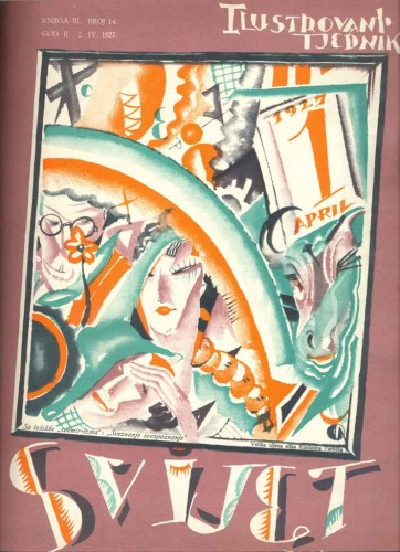 Naslovnica časopisa Svijet, br.14, 2.4.1927., autor: Oto Antonini