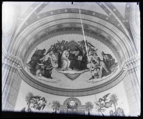 Katedrala sv. Petra (Đakovo) : Krunjenje Bogorodice, »Crkva pobjednica«, freska u glavnoj apsidi