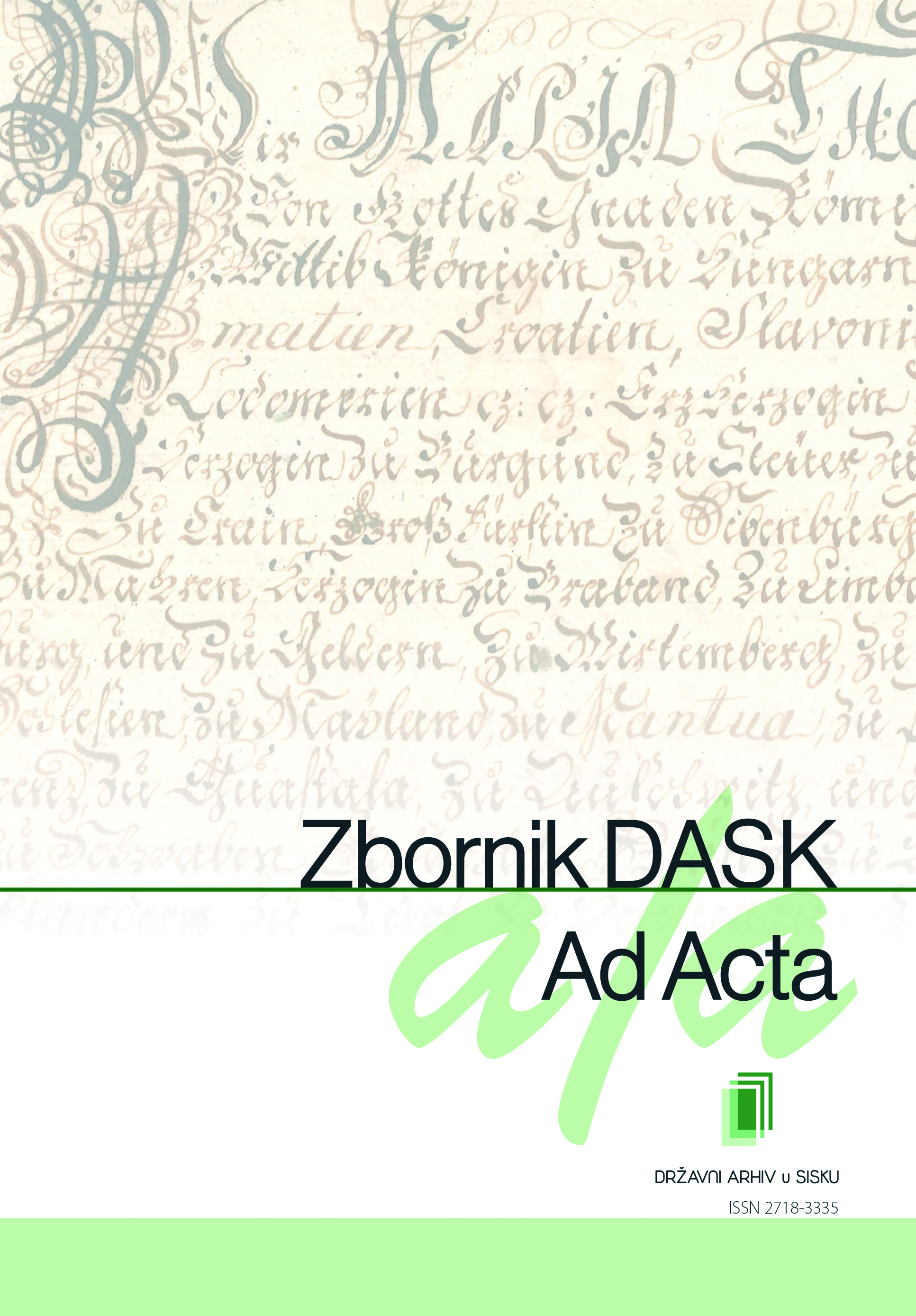 Ad Acta : zbornik Državnog arhiva u Sisku