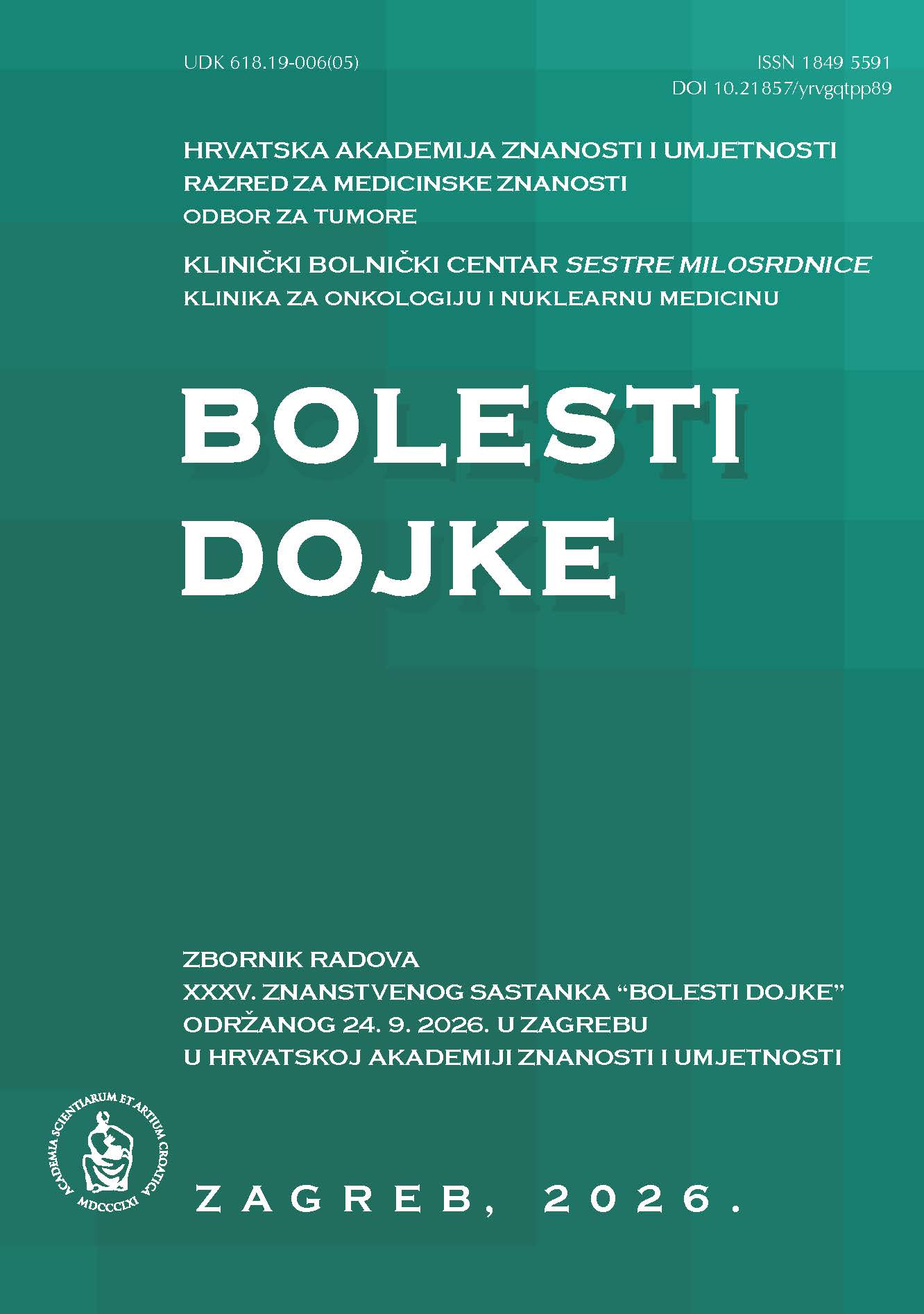 Bolesti dojke : zbornik radova XXXV. znanstvenog sastanka 