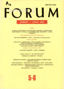 God. 34(1995), knj. 67, br. 5-6 (svibanj/lipanj) / glavni i odgovorni urednik Slavko Mihalić ; urednik Dubravko Jelčić