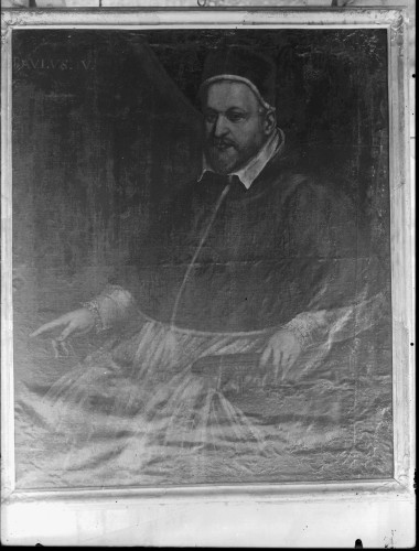 Katedrala Uznesenja Blažene Djevice Marije (sv. Dujma) (Split) : svetište, Portret pape Pavla V., ulje na platnu, oko 1635. (Matej Ponzoni Pončun)
