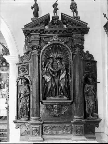 Crkva Pohođenja Blažene Djevice Marije svetoj Elizabeti (Draga Bašćanska) : oltar Pohođenja, 17. st.