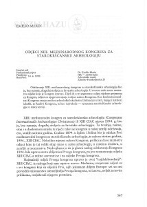 Odjeci XIII. međunarodnog kongresa za starokršćansku arhelogiju / Emilio Marin