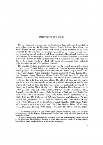 Introductory Word / Josip Andreis