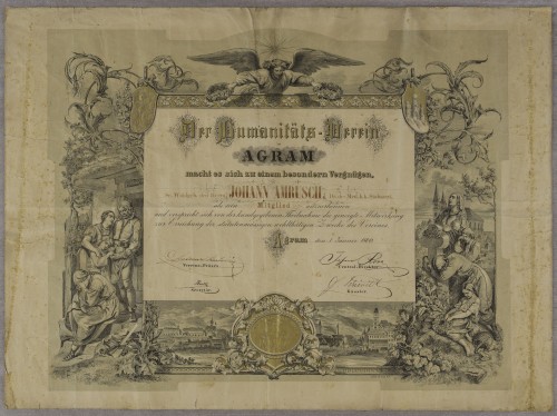 Povelja humanitarnog društva u Zagrebu - Povelja dodijeljena dr. Ivanu Amrušu