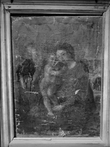 Franjevačka crkva Pohoda Blažene Djevice Marije (Prijevor, Dubrovnik) : Sveta Obitelj, ulje na platnu, 17. st.