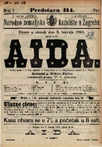 Aida : Velika opera u 4 čina / uglazbio G. Verdi