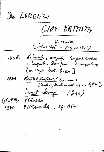 De Lorenzi Giov. Battista : Vicenza
