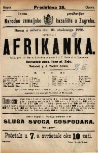 Afrikanka : Velika opera u 5 čina / Glasba od G. Meyerbeer-a