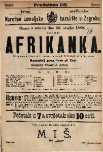 Afrikanka : Velika opera u 5 čina / Glasba od A. Meyerber-a