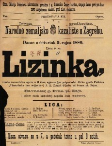 Lizinka : Vesela romantična opera u 3 čina / Glasba od Ivana pl. Zajca
