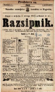 Razsipnik : Čarobna igra s pjevanjem u 3 razdiela / Od Ferdinanda Raimunda