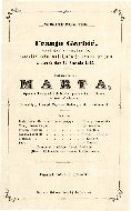 Marta : opera u 4 čina / glasba od Flotova