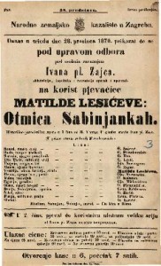 Otmica Sabinjankah : Historično-parodistična opera u 3 čina