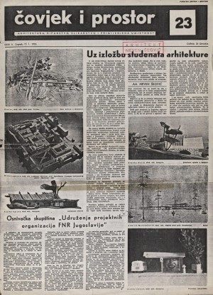 Uz izložbu studenata arhitekture : Čovjek i prostor