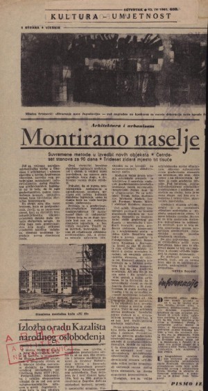 Montirano naselje : Vjesnik