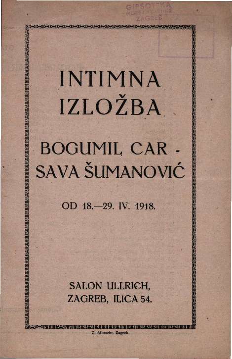 Intimna izložba Bogumil Car - Sava Šumanović
