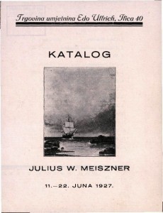 Katalog Julius W. Meiszner - 11. - 22. juna 1927.
