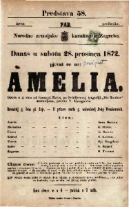 Amelia : opera u 4 čina / od Ivana pl. Zajc