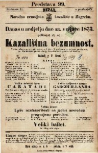 Kazalištna bezumnost : Velika šaljiva igra s pjevanjem u 2 čina 83 predstave) s jednom predigrom / po Morlanderu, glsba od Stoltza