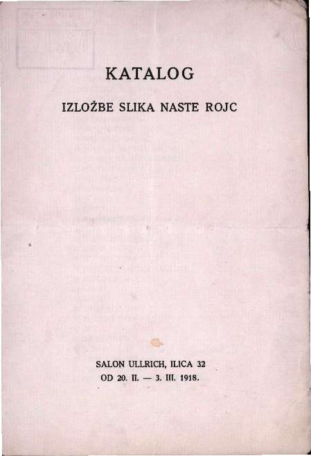 Katalog izložbe slika Naste Rojc