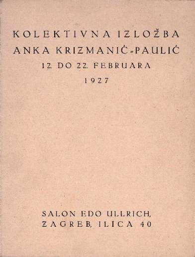 Kolektivna izložba Anka Krizmanić-Paulić